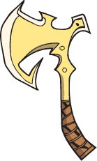 Golden Throwing Axe